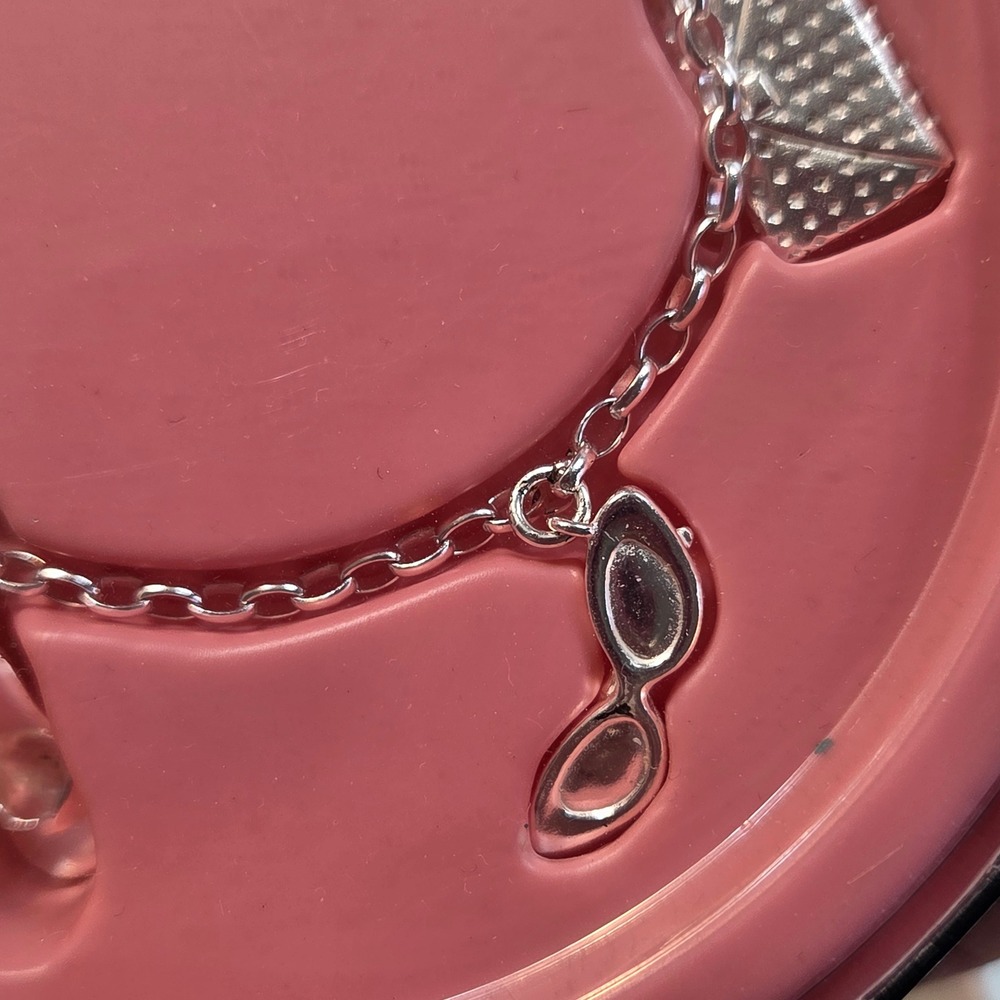 Vintage Hallmark Barbie 45th Anniversary Sterling Silver Charm Bracelet 2004 - Picture 9 of 10